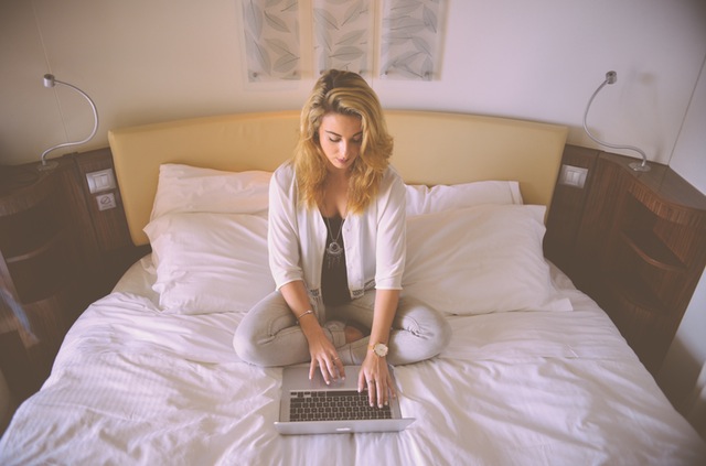 person-woman-hotel-laptop